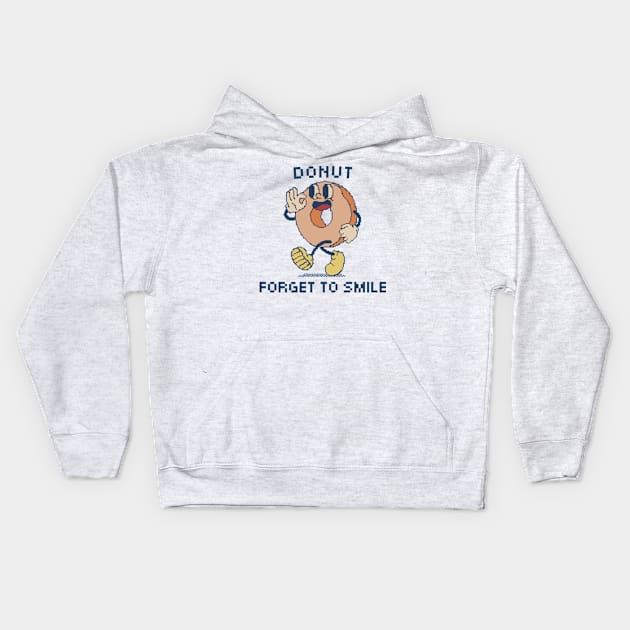 Donut Forget To Smile! Kids Hoodie by pxlboy